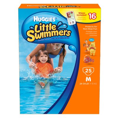 Huggies Little Swimmers, Size Medium (24-34 lbs.), 25 ct.