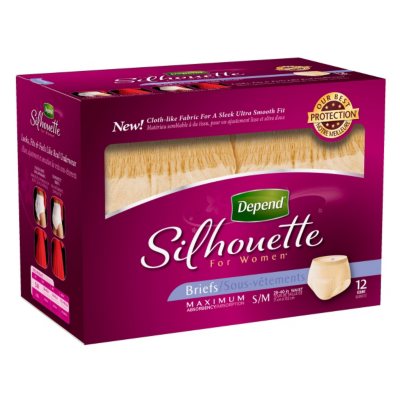 Depend Silhouette for Women Briefs, Small/Medium (48 ct.)