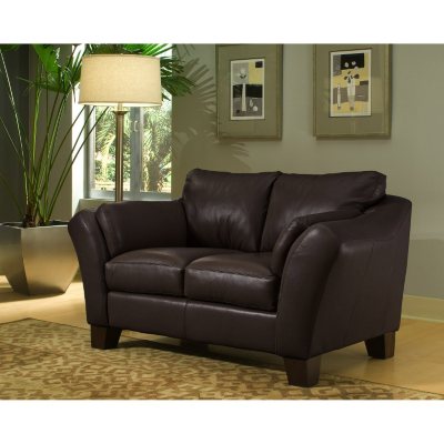 Loft Leather Loveseat - Brown