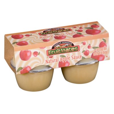 Indian Summer Natural Applesauce - 12 pks. of 4-4 oz. Cups