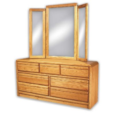 American Sleep Collection Oak Dresser & Mirror
