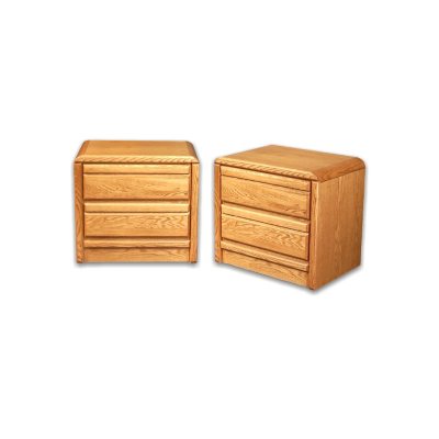 American Sleep Oak 2-Drawer Nightstands - Set of 2