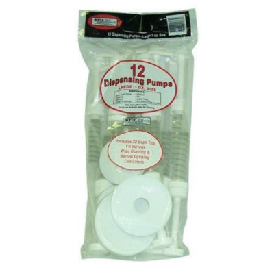 Dispensing Pumps (1 oz.) Set of 12 with 22 Caps