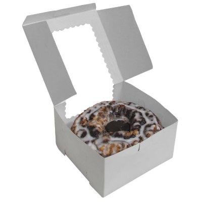 Cake Box with Window, White (4