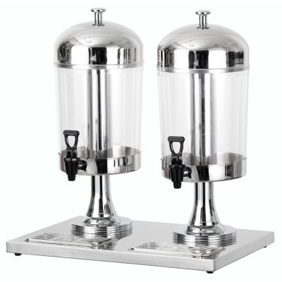 Chef's Supreme Stainless Steel Juice Dispenser, Dual Bowl