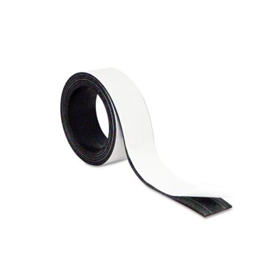 MasterVision - Magnetic Adhesive Tape Roll, Black - 1" x 4 Ft.