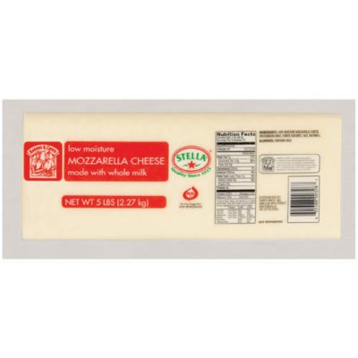 Bakers & Chefs Whole Milk Mozzarella - 5 lbs.