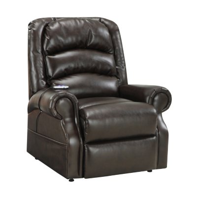 Home Meridian Hayden Power Lift Chair - Chocolate Bonded Leather