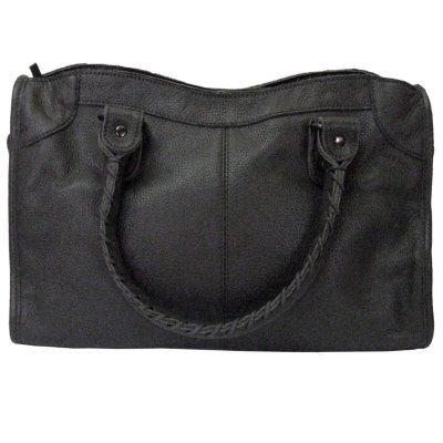 Sasha Whipstitch Satchel Bag - Grey