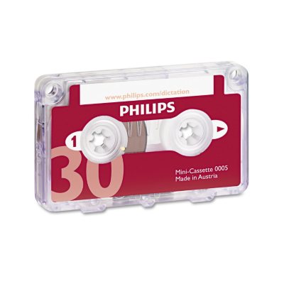 Philips - Dictation Mini Cassette,30 Min. (15 x2)