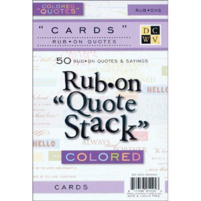 Rub-On Quotes 4.5"X6.75" - 10 Sheets/Pad-Cards