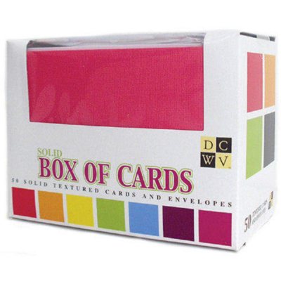 Box Of Cards With Envelopes A2 4.25"X5.5" - Solid