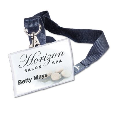 Durable Click-Fold Convex Name Badge Holder - Horizontal - Clear - 10 pk.