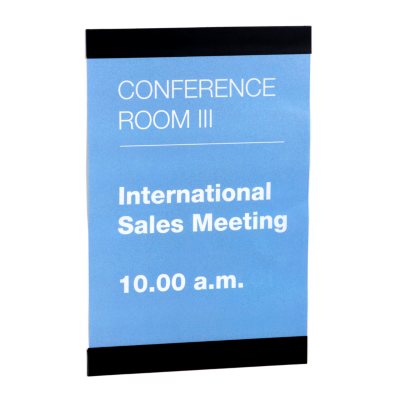 Durable - Duraframe Sign, 8 1/2" W x 11" D Insert, Black - 2 Signs