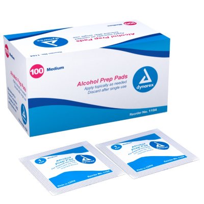 Dynarex Alcohol Prep Pad - 1,000 ct. - Medium