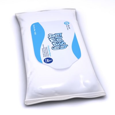 Dynarex Flushable Wipes - 9" x 13" (Adult) - 24 flow packs - 24 wipes each