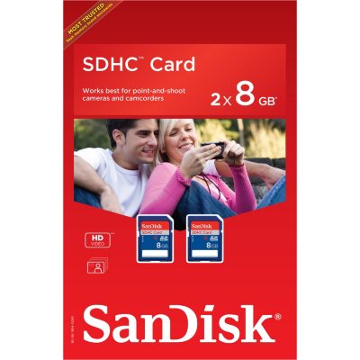 SanDisk 8GB SDHC Memory Card - 2 pk.
