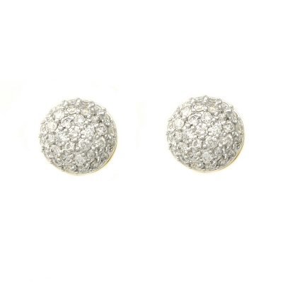 0.75 ct. t.w. Round Pave Diamond Earrings in 14K Yellow Gold (H-I, I1)