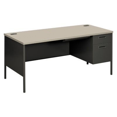UPC 631530123732 product image for Hon Metro Classic Right Pedestal Workstation Desk - Gray Pattern/Charcoal | upcitemdb.com