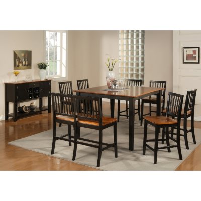 Ava Cherry and Black Counter Table
