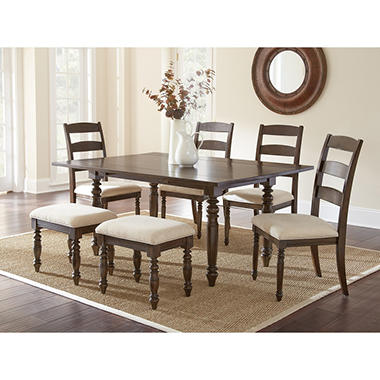 Bianca 7-Piece Dining Set with Stools  BY5507PCST