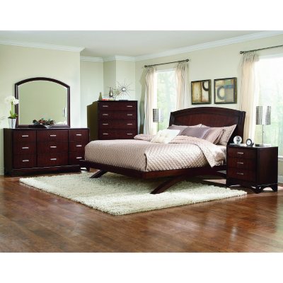 Madison Avenue Cherry Bedroom Set - King - 4 pc.