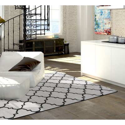 Moroccan Handcrafted Flat-Weave 5' x 7' Area Rug, Marina Ivory