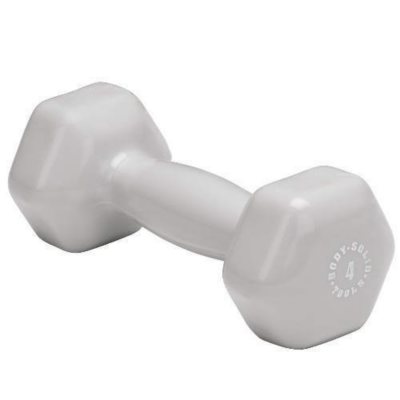 Body Solid Tools BSTVD4 4lb Vinyl Lt Grey Dumbbell