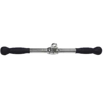 Body Solid Tools Revolving Solid Straight Bar with Rubber Grip