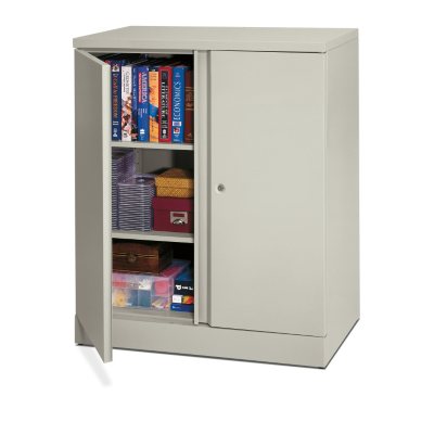 basyx - Easy-to-Assemble Storage Cabinet, 18" - Light Gray