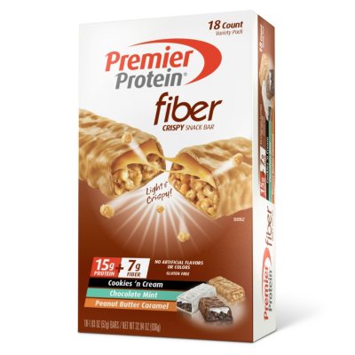 UPC 643843200239 product image for Premier Protein FIBER Snack Bar, Variety Pack (1.83 oz, 18 ct.) | upcitemdb.com