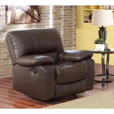 leather riley recliner grain sam club abbyson sams samsclub living rated