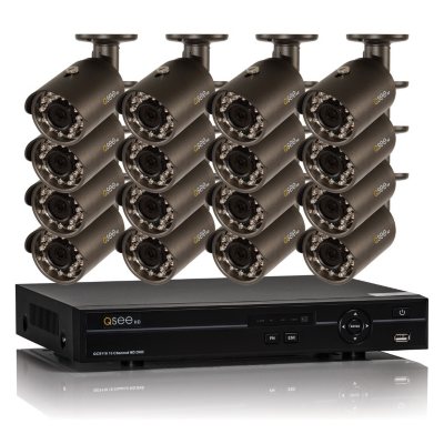 Q-See 16 Channel 1080p HD Security System with 2TB Hard Drive, 16 1080p Bullet Cameras, and 80' Night Vision