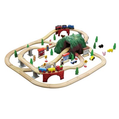 Mountain Wooden Train Set