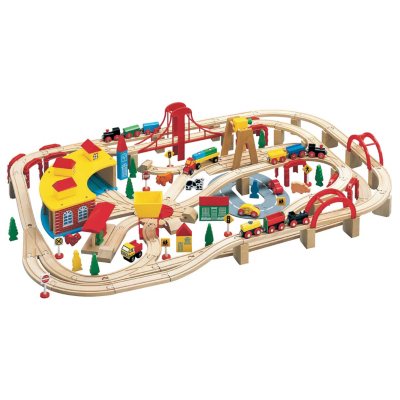 145 Piece Wooden Train Set
