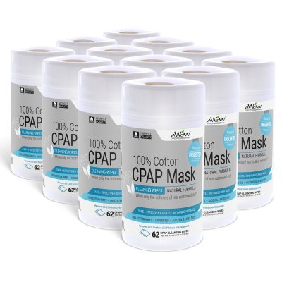 CPAP Mask Cleaning Wipes - Unscented - 12 pack