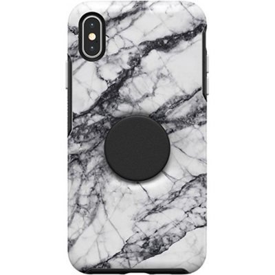 UPC 660543498018 product image for OtterBox Otter + Pop Symmetry Series Case for iPhone X/Xs, White Marble | upcitemdb.com