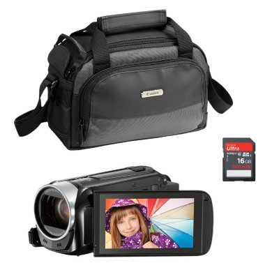 Canon Vixia HF R40 Camcorder Bundle with 16GB SD Card and Soft Case