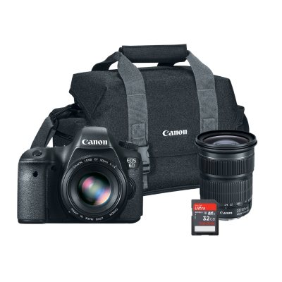 Canon EOS 6D 20.2MP Digital SLR Camera Bundle with 32GB SD Card, and 300DG Gadget Bag 