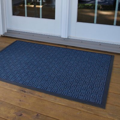 Parquet Door Mat 3' x 5' - Blue