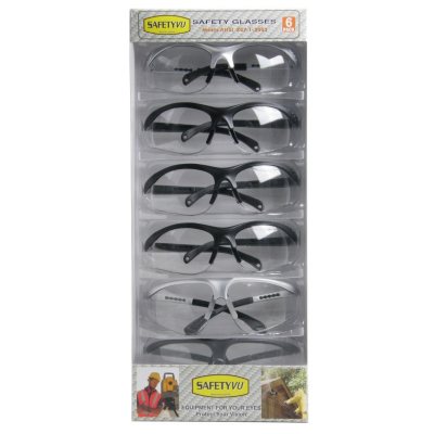High Performance Safety Glasses - Clear - 6 pk.