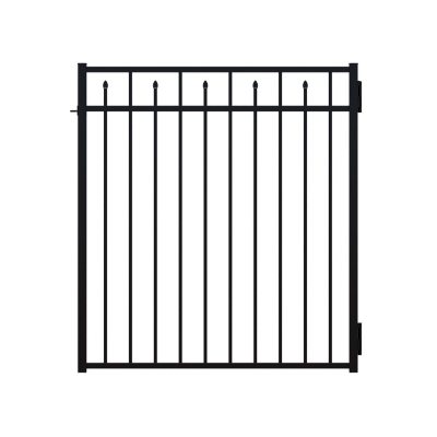 Tall Paul Black Ornamental Aluminum Gate - 54" x 48"