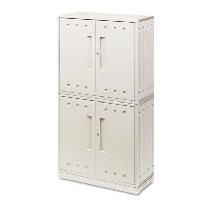 Iceberg - SnapEase Storage Cabinet, Resin, 70" High - Platinum