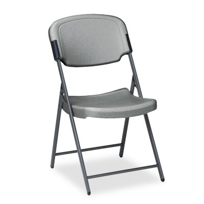 Iceberg - Rough N Ready Resin Folding Chair, Steel Frame- Various Colors