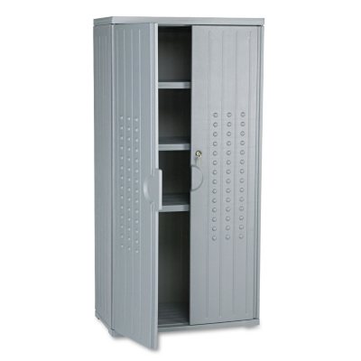 Iceberg - OfficeWorks Resin Storage Cabinet, 18" - Charcoal