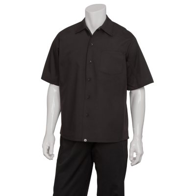 Chef Works Cool Vent Cook Shirt - Black - "L"