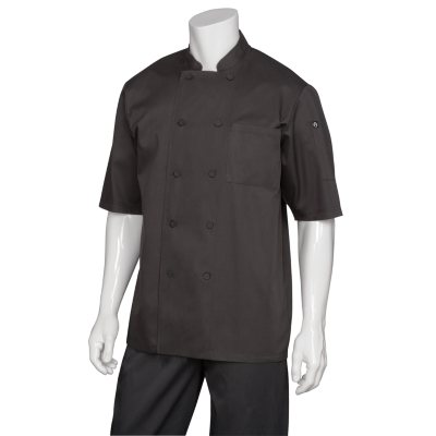 Chef Works Montreal Basic Chef Coat - Black - "L"