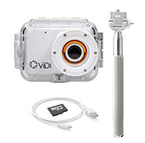 ViDi LCD Action Camera with Waterproof Case, Extension Pole and 4GB Memory Card