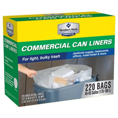 Member's Mark Commercial Trash Bags (45-50 gal., 220 ct.)