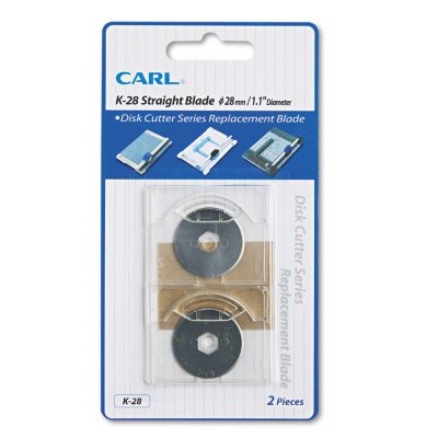 CARL - Bidex Replacement Straight Blades for Heavy-Duty Rotary Trimmers, 2 Pack